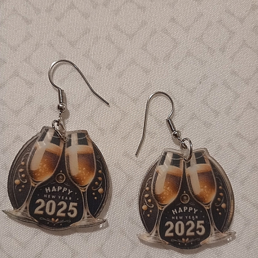 Wine Glass Acrylic Earrings Women's Creative Fashion Earrings Jewelry Gifts